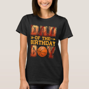 Papa Basketbal Verjaardag Jongen Familie Baller B- T-shirt