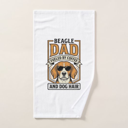 Papa Beagle alimenté par le café et le maillot de (Serviette à main)
