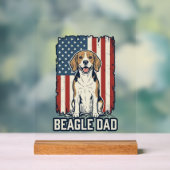 Papa Beagle Patriotique Dessin De Chien Gravure Vi (Neutre)