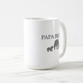 "Papa Bear" Bear Fishing with Cub Coffee Mug (Devant droit)