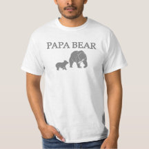 "Papa Bear" Bear Fishing with Cub T-Shirt
