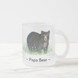 ~Papa Bear ~ Black Bear Lg. tasse en verre