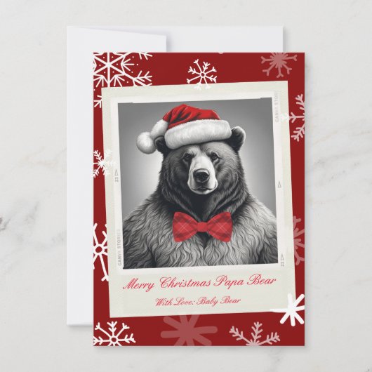 Papa Bear Carte de Noël (Devant)