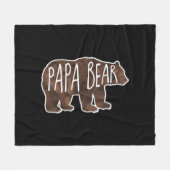 Papa Bear Classic Fleece Deken (Voorkant (Horizontaal))