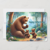 Papa Bear & Cubs Bonne carte de fête des pères (Devant)
