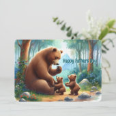 Papa Bear & Cubs Bonne carte de fête des pères (Debout devant)