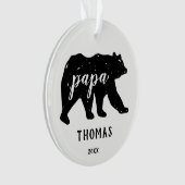 Papa Bear Famille Ornements de Noël modernes (devant)