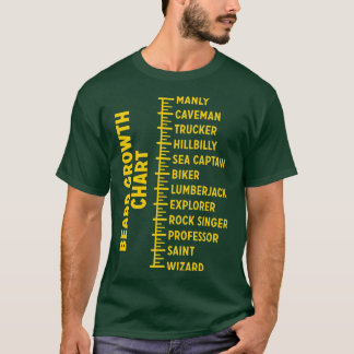 Papa Beard Gifts Beard Growth Chart Funny Beard Me T-shirt