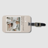 Papa, bedankt voor – Aangepaste foto & tekst | Bagagelabel (Voorkant (horizontaal))