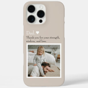 Papa, bedankt voor – Aangepaste foto & tekst   iPhone 16 Pro Max Hoesje