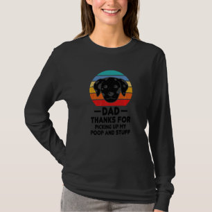 Papa bedankt voor het opruimen van mijn poep Vader T-shirt