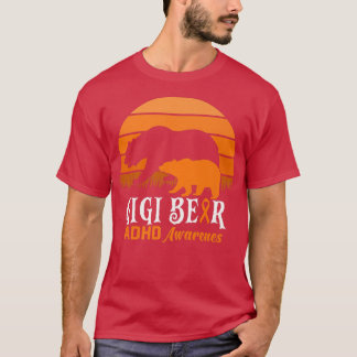 Papa Beer ADHD Pap National ADHD Awareness Day Ora T-shirt