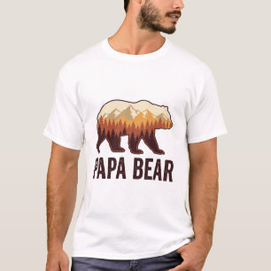 Papa Beer Beer Silhouet Vintage Forest T-Shirt_1 T-shirt