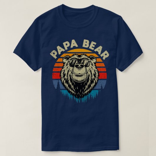 Papa Beer Cool retro gift idee Klassieke TShirt (Design voorkant)