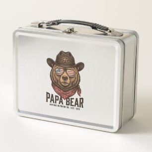 Papa Beer Cowboy Beer Patriottische Vintage Vector
