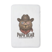 Papa Beer Cowboy Beer Patriottische Vintage Vector Badmat (Voorkant Verticaal)