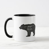 Papa Beer Fathers Day Black in White Rustic Modern Mok (Links)