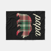 Papa Beer Fleece Deken (Voorkant (Horizontaal))
