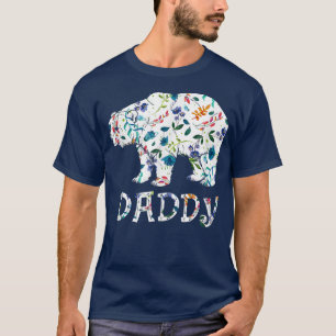 Papa Beer Floral Gifts Matching Family Flower T-shirt