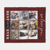 Papa Beer Foto Collage Papa cadeau Fleece Deken (Voorkant (Horizontaal))