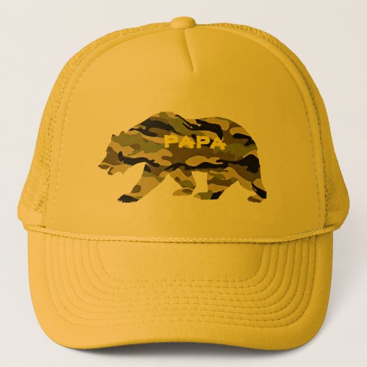 papa beer grappige camo trucker pet (Voorkant)