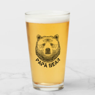 Papa-Beer, handtekening illustratie Glas