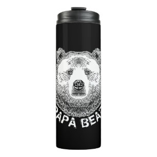 Papa-Beer, handtekening illustratie Thermosbeker