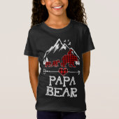 Papa Beer Kerstmis Pajama Red Pset Buffalo Desig T-shirt (Voorkant)