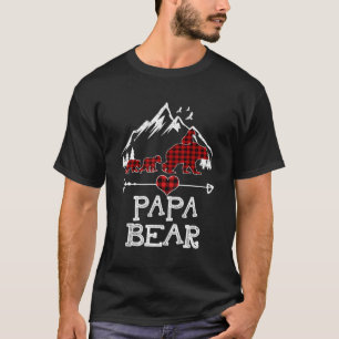 Papa Beer Kerstmis Pajama Red Pset Buffalo Famil T-shirt