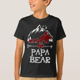 Papa Beer Kerstmis Pajama Red Pset Buffalo T-shirt