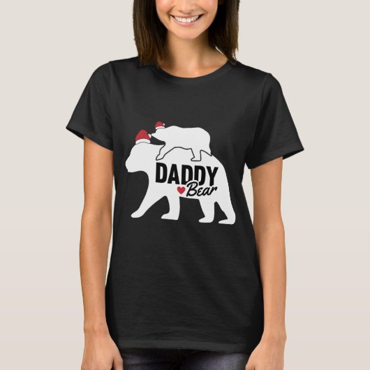 Papa Beer Kerstmis X-Mas Pap Zoon Dochter M T-shirt (Voorkant)