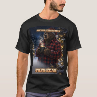 Papa Beer Kerstshirt bijpassende familie Beer Set T-shirt
