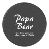 Papa-Beer met cubusscript Hockey Puck (Voorkant)