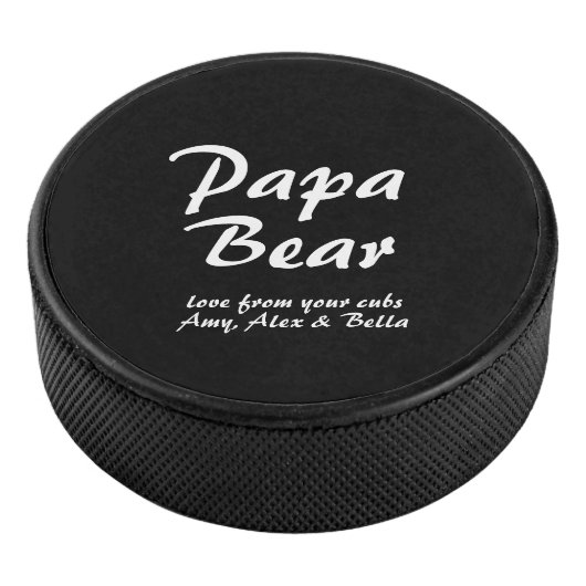 Papa-Beer met cubusscript Hockey Puck (3/4)