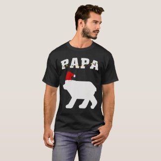 Papa-Beer met kerstcadeau voor kerstmis T-shirt