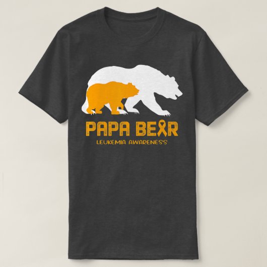 Papa Beer ondersteunt LEUKEMIA T-shirt (Design voorkant)