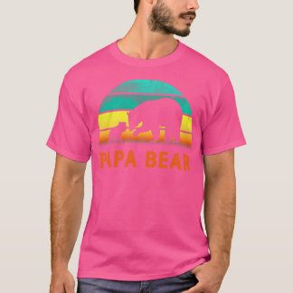Papa Beer One Cub Sunset Fathers Day T-shirt