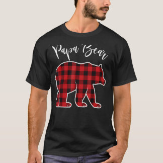 Papa Beer Pajama Red Buffalo Xmas Funny Family Chr T-shirt