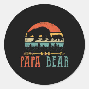 Papa Beer Papa Grappig Mannen Vaders Dag Gift-idee Ronde Sticker