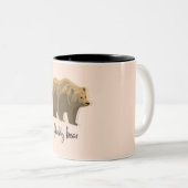 Papa beer pastel kleur tweekleurige koffiemok (Voorkant rechts)