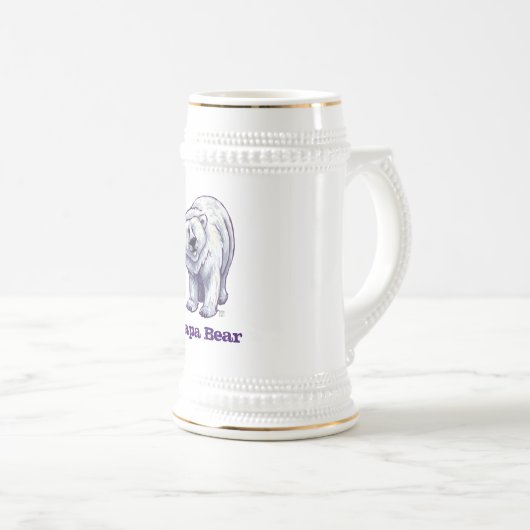 Papa Beer Polar Beer Stein Bierpul (Voorkant rechts)