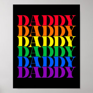 Papa Beer Retro LGBT Rainbow LGBTQ Poster