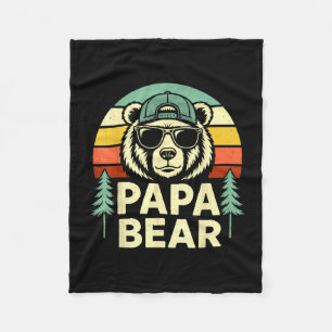 Papa beer retro vader vader echtgenoot mannen grap fleece deken