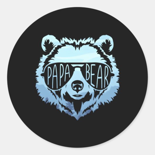 Papa Beer Ronde Sticker (Voorkant)