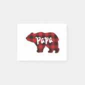 Papa-Beer - Rood en zwart gebuffel Post-it® Notes (Voorkant)