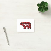 Papa-Beer - Rood en zwart gebuffel Post-it® Notes (Kantoor)