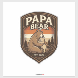 Papa Beer Vintage Gravure Beer Shirt Ontwerp_1 Sticker