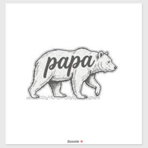 Papa Beer Vintage Gravure Vector Design_1 Sticker