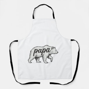 Papa Beer Vintage Gravure Vector Ontwerp_1 Schort