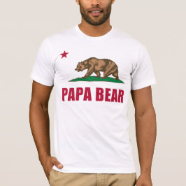 Papa Beer Vlag van Californië T-shirt